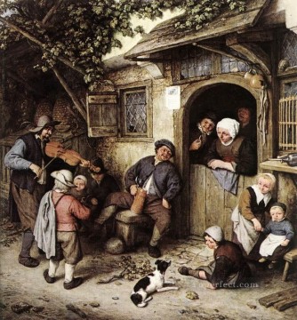 ヴァイオリニスト オランダの風俗画家 アドリアン・ファン・オスターデ Oil Paintings